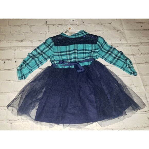 Nwt Lilt Brand Toddler Girls Size 2T Country Sequin Tutu Dress With Front Bow - Picture 3 of 4